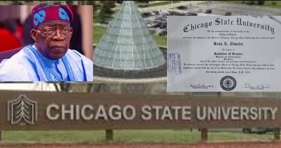 Chicago State University Confirmed Tinubu'S Graduation: