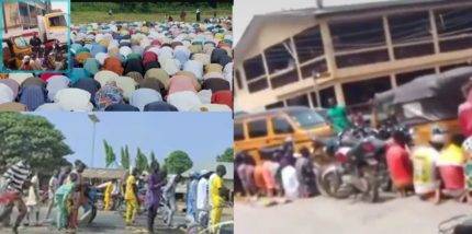 Fight-Broke-Out-When Muslim Congregation Block-Road-Access