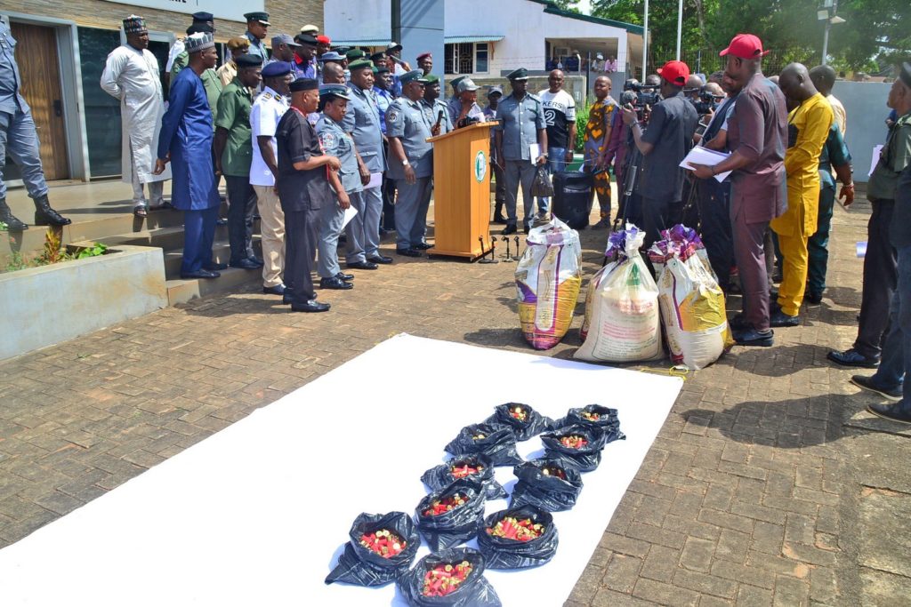 Nigeria Customs Intercepts 975 Rounds Of Ammunition Disguised In Rice Bags
