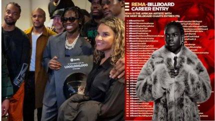 Remarkable Double Plaque For Rema: 1 Billion Streams On Spotify &Amp; Sold-Out O2 Arena