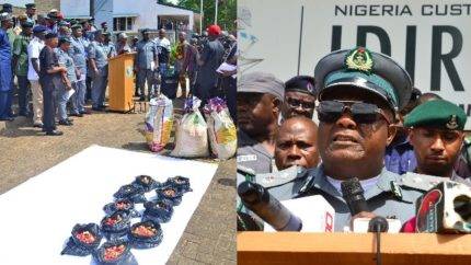 Nigeria Customs Intercepts 975 Rounds Of Ammunition Disguised In Rice Bags