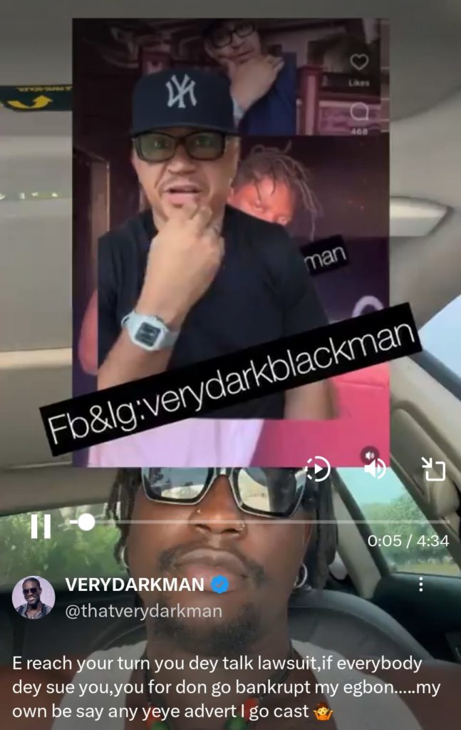 Verydarkman And Daddy Freeze Lock Horns In Verbal Spat Over Controversial Diamond Watch Advert