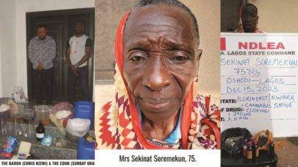 Ndlea: 75-Year-Old Grandma Busted For Drug Dealing In Lagos Massive Drug Burst