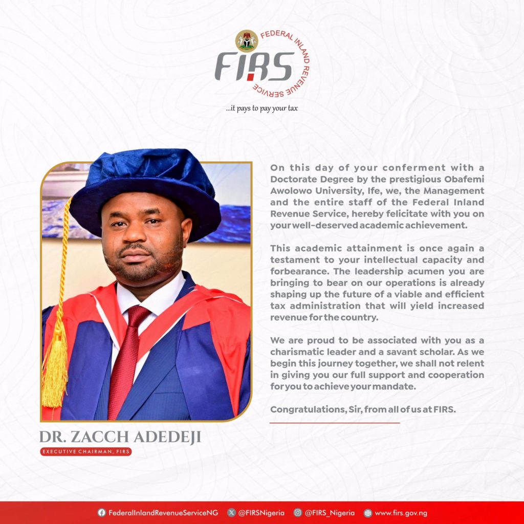 Dr. Zacch Adedeji, Honored With Doctorate Degree From Obafemi Awolowo University