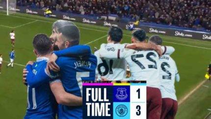 Everton Early Intensity Fell Short As Manchester City Claimed 1-3 Victory