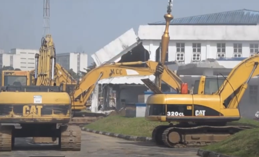 Governor Fubara Signs N800B Appropriation Bill Amidst House Of Assembly Complex Demolition