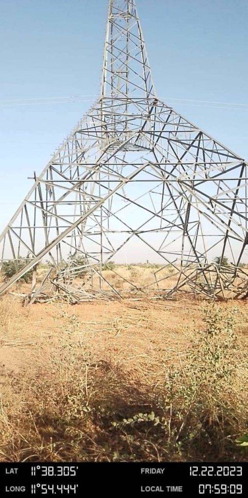 Breaking: Sabotage Strikes Again At Tcn- 2 Key Towers Down, Power Crisis Hits Yobe And Borno