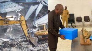 Governor Fubara Of Rivers State Signs N800B Appropriation Bill Amidst House Of Assembly Complex Demolition