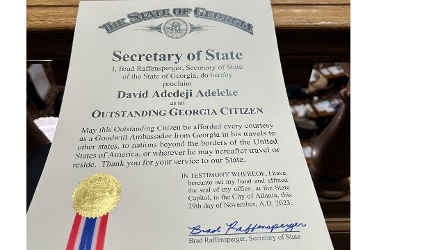 Davido Honored As Outstanding Georgia Citizen On His 30Th Birthday