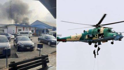 Nigerian Air Force Helicopter Crashes And Explodes At Naf Base, Port Harcourt