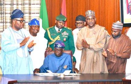 President Bola Tinubu Signs N28.7 Trillion 2024 Budget Into Law