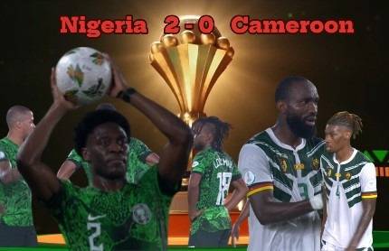 Nigeria Powerfully Dominates Cameroon 2-0, Securing Commanding Spot In Quarterfinals