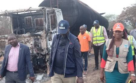 Nema Director General Visited Suspected Illegal Oil Pipeline Explosion In Rivers And Imo States