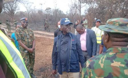 Nema Director General Visited Suspected Illegal Oil Pipeline Explosion In Rivers And Imo States