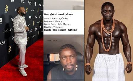 Very Dark Man Disappointed His Friend Davido Was Overlooked At The 66Th Grammys