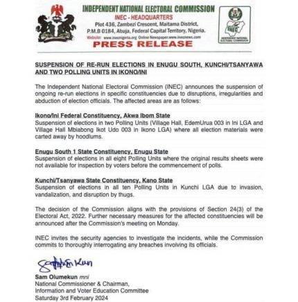 Inec Halts Rerun Elections Amidst Turmoil Sparks Urgent Calls For Electoral Reforms And Collaborative Solutions