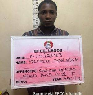 Efcc Successfully Prosecutes Internet Fraudster, Secures Conviction In Lagos Court