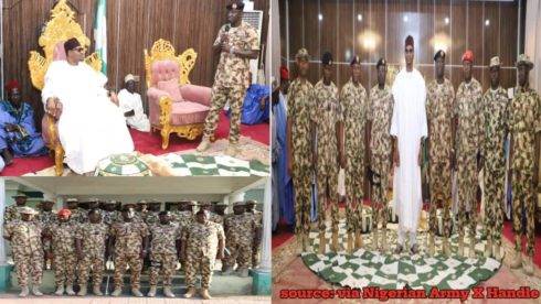 Major General Shaibu Pays Tribute To Shehu Of Bama: Strengthening Military-Community Collaboration For Lasting Peace