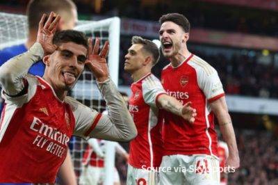 Arsenal Crushes Chelsea 5:0 As Havertz And White Score Brace Each