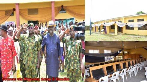 The Chief Of Army Staff Lieutenant General T A Lagbaja, Remodeled Nembe National Grammar School In Bayelsa, Revitalized For Academic Excellence And Community Empowerment