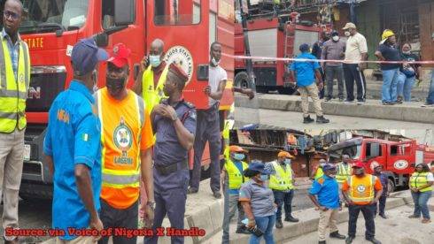 Governor Sanwo-Olu Takes Decisive Action, Dosumu Market Fire Site Inspected And Strong Measures Promised For Safety And Support