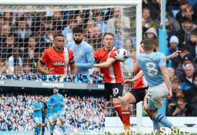 Manchester City Thrashes Luton 5-1 To Move To The Top Of The League