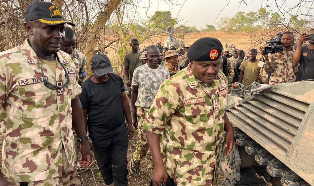 Gen. Abubakar Haruna Goc 7 Division Visits Nigerian Army In Sambisa Forest