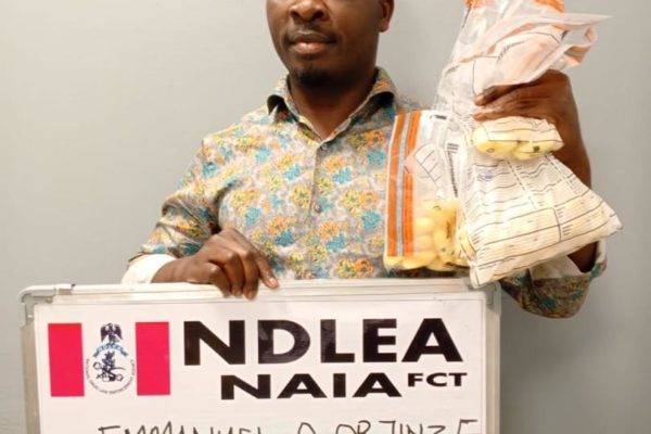 Ndlea Intercepts Paris-Bound Businessman Excretes 111 Wraps Of Cocaine At Abuja Airport