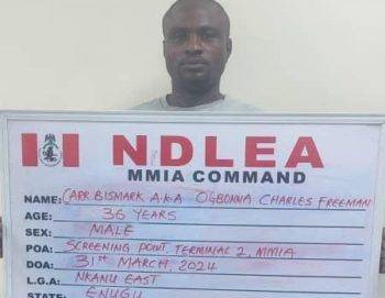 Ndlea Secures Conviction Of India-Bound Drug Trafficker, Bags 25 Years Imprisonment