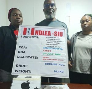 Ndlea Smashes Cocaine Syndicate, Arrests Couple, Recovers N2.1 Billion Drug In Lagos Raid