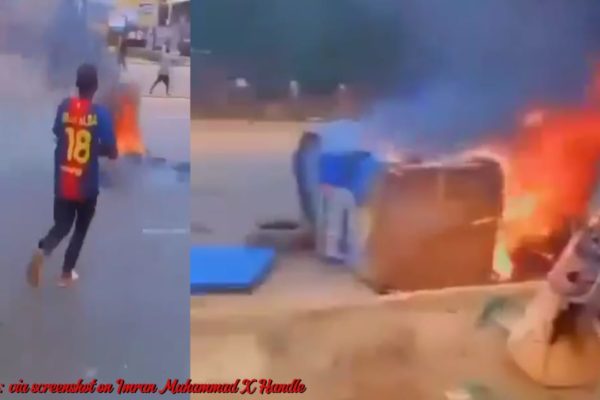 Fct Protesters: Nyanya Police Station Set Ablaze By Angry Protesters In Nigeria'S Capital