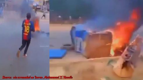 Fct Protesters: Nyanya Police Station Set Ablaze By Angry Protesters In Nigeria'S Capital