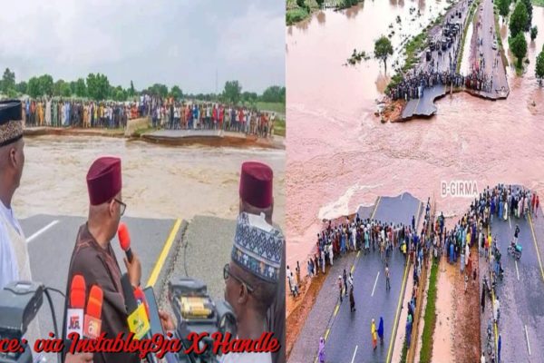 Flood Fury: Governor Bala Mohammed Vows To Alert Federal Government As Kano-Maiduguri Expressway Is Washed Away