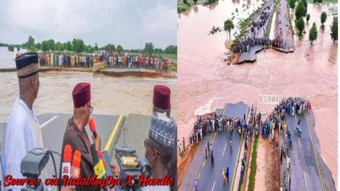 Flood Fury: Governor Bala Mohammed Vows To Alert Federal Government As Kano-Maiduguri Expressway Is Washed Away