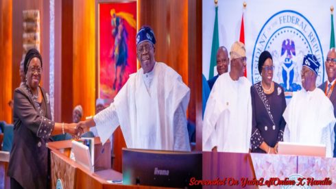 President Bola Ahmed Tinubu Sworn in Justice Kudirat Kekere-Ekun as Nigeria's 23rd Acting Chief Justice