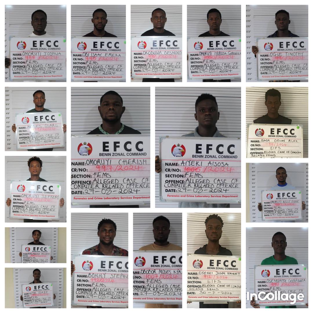 Efcc Secures Conviction Of 17 Internet Fraudsters In Benin City