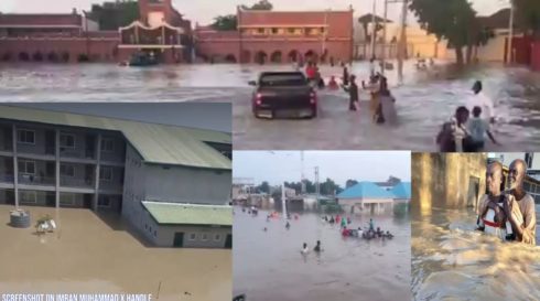 Vp Kashim Shettima Visits Flooded Palace Of Shehu Of Borno, Showing Solidarity With Affected Community