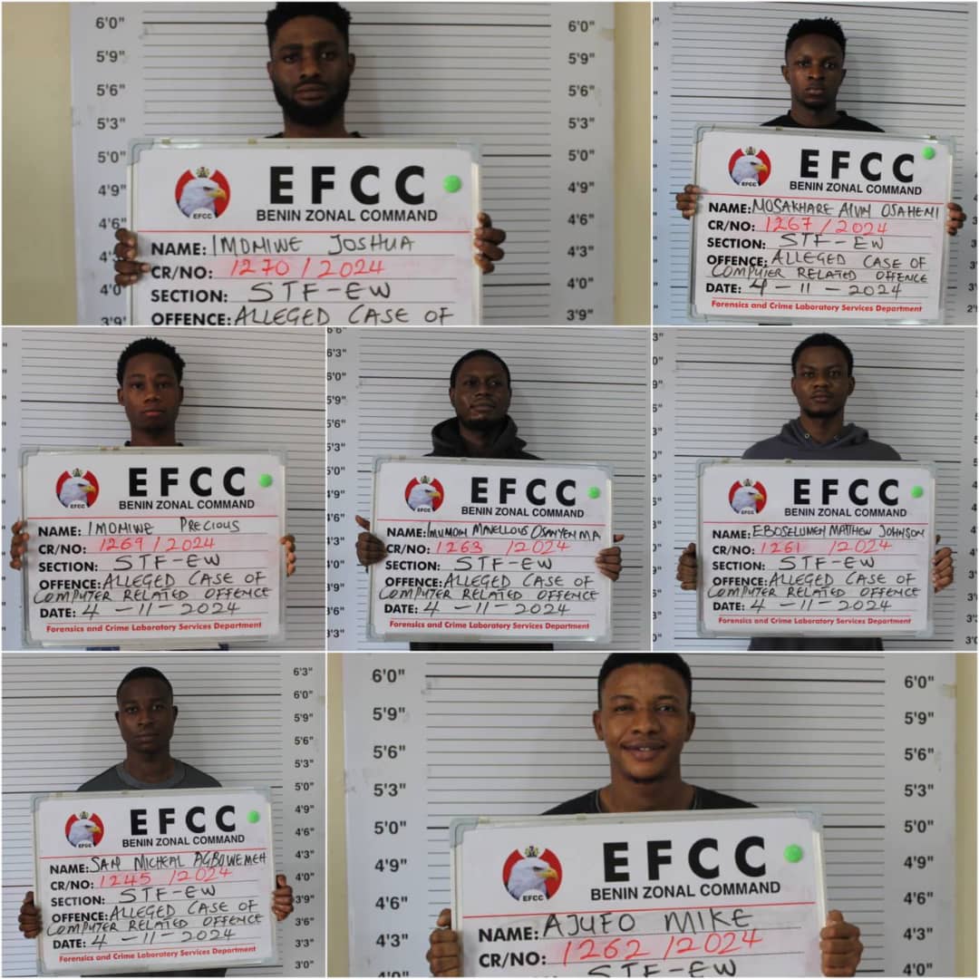 Efcc Secures Conviction Of Seven Internet Fraudsters In Benin City