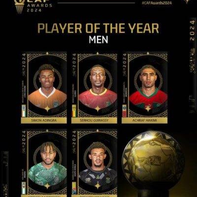CAF Awards 2024: Lookman and Nwabali Secure Final Shortlist, Troost-Ekong Misses Out
