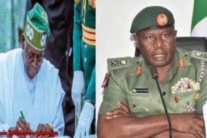 President Bola Ahmed Tinubu Honors Acting Chief Of Army Staff, Oluyede, Promotes Him To Lieutenant General