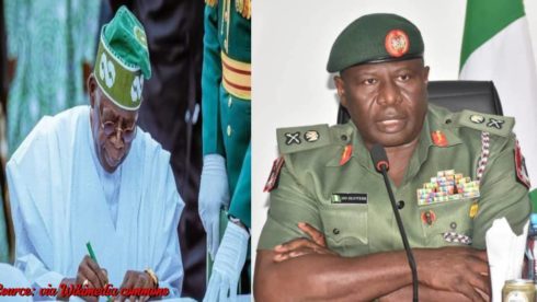 President Bola Ahmed Tinubu Honors Acting Chief Of Army Staff, Oluyede, Promotes Him To Lieutenant General