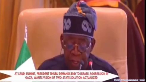 President Bola Ahmed Tinubu Calls For Action Against Longstanding Conflict In Gaza