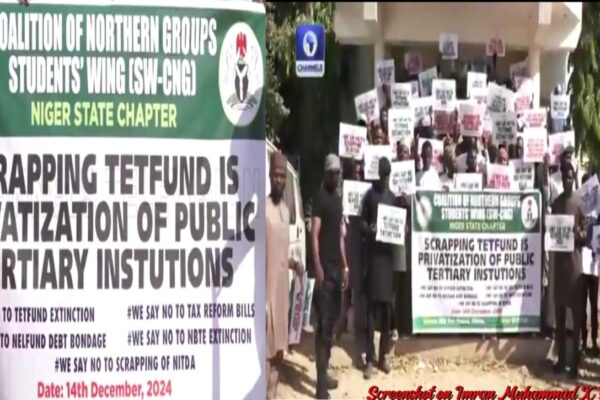 Niger State Youth Rally Against Proposed Tax Reform Bill, Protesters Oppose New Policies with Unified Voice