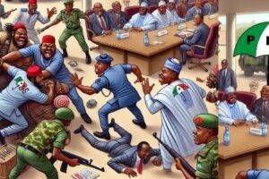 PDP Gbas Gbos | Fight Burst As Thugs Show Each Other Who Be Oga