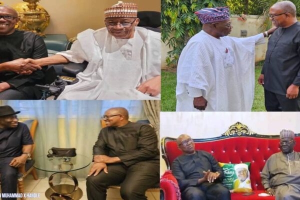 Peter Obi’s Strategic Move: Engaging Ibrahim Babangida, Goodluck Jonathan, Olusegun Obasanjo, and Babangida Aliyu to Tackle National Turmoil and Foster Unity