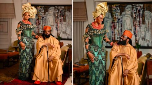 Timaya and Brooke Bailey Ignite Dating Rumors with Stunning Traditional Photos That Celebrate African Heritage