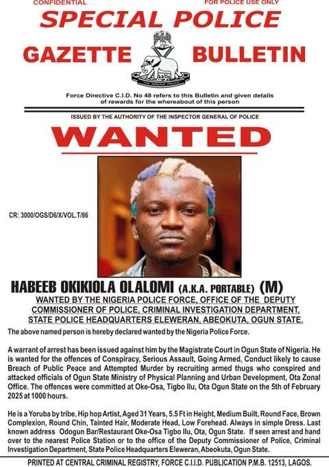 Police Don Declare Portable Wanted as Gbas Gbos Burst for Ogun State