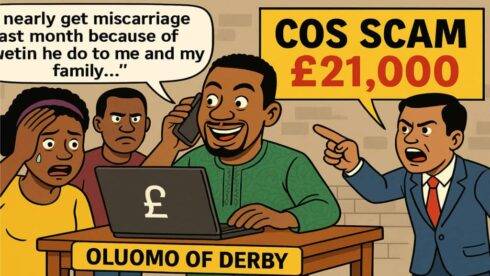 COS Scam: Wahala Don Burst! UK-Based Nigerian Man Oluomo of Derby Accused of £21k COS Scam – Victims Cry Blood!