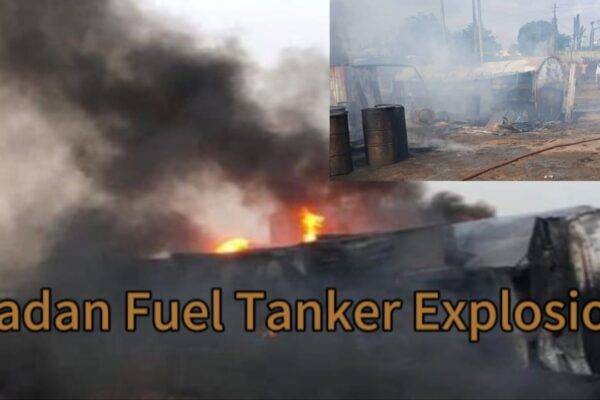 Explosive Ibadan Fuel Tanker Explosion Destroys Shops Near Lead City Road – 4 Injured in Devastating Blaze