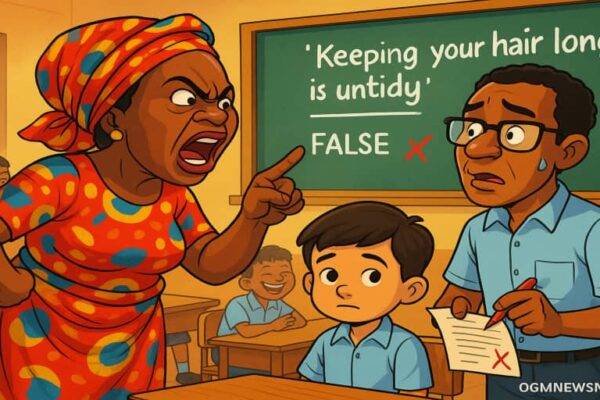 Mama Scatter School Over True or False Exam Question“My Pikin No Fail Because of Hair